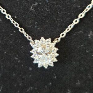Moissanite  1.0 ct Sterling Silver Necklace